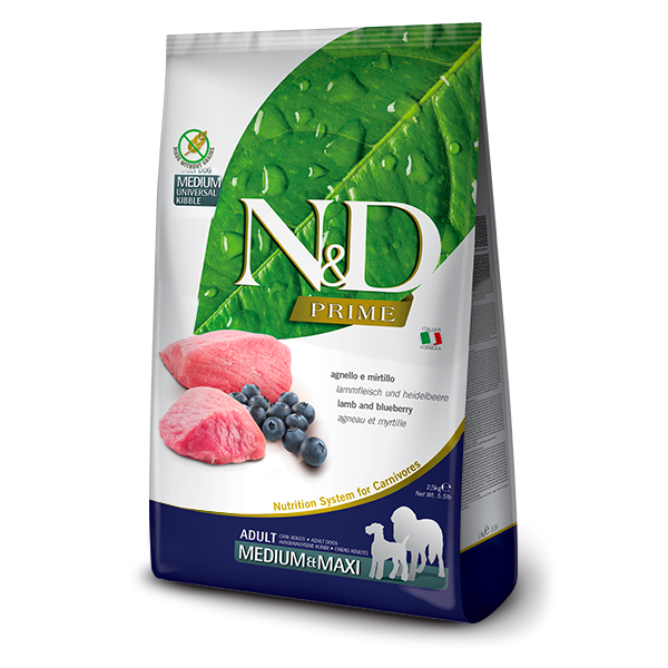 N&D Lamb & Blueberry Adult Medium & Maxi ambalajı