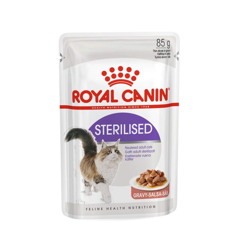 Royal Canin Sterilised Gravy Kedi Yaş Mama ambalajı