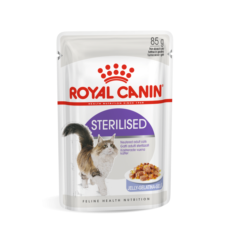 Royal Canin Sterilised Jelly Kedi Yaş Mama ambalajı